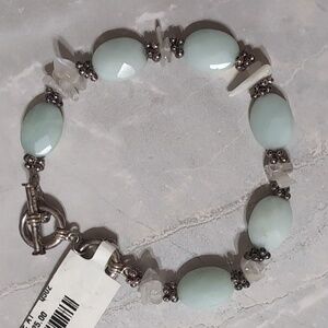 NWT Amazonite Pale Blue Green Gemstone Bracelet